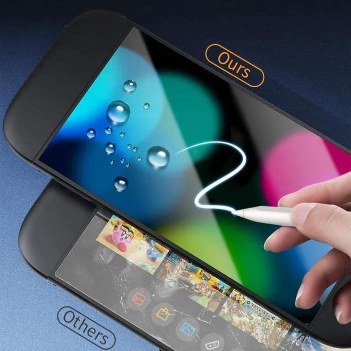 For Nintendo Switch OLED Dust-Free Warehouse HD Curved Edge Tempered Film