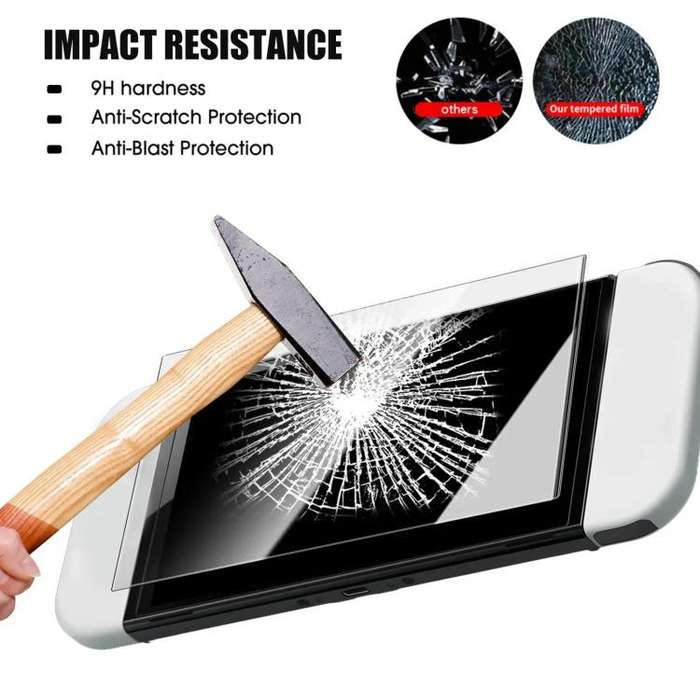 For Nintendo Switch OLED Dust-Free Warehouse HD Curved Edge Tempered Film