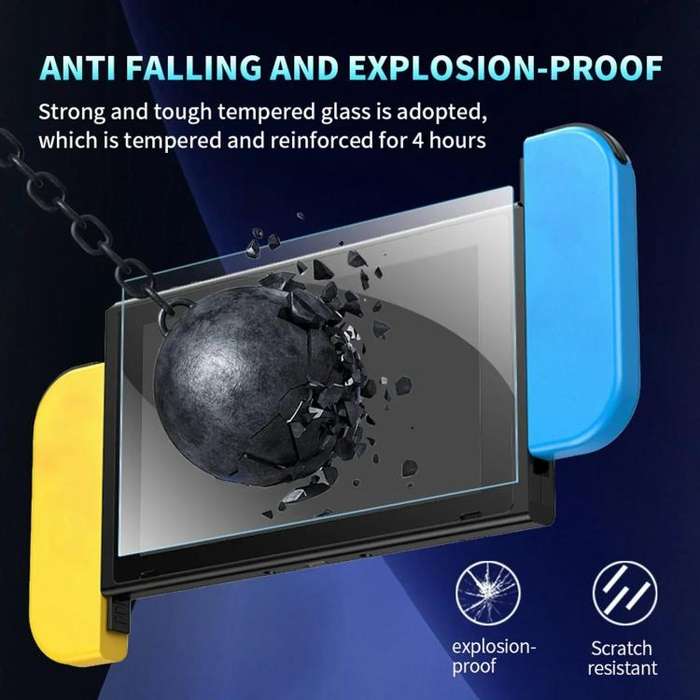 For Nintendo Switch OLED Dust-Free Warehouse HD Curved Edge Tempered Film