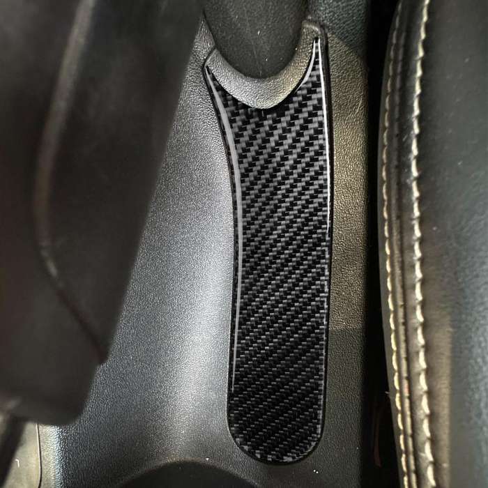 Carbon Fiber Car Handbrake Panel Decorative Sticker for SEAT Leon 2005-2012, Left and Right Drive...