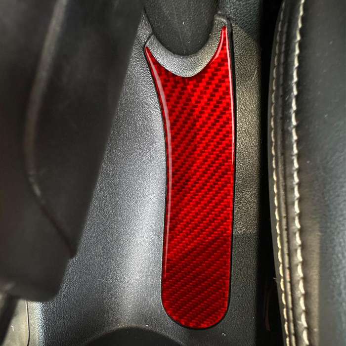 Carbon Fiber Car Handbrake Panel Decorative Sticker for SEAT Leon 2005-2012, Left and Right Drive...