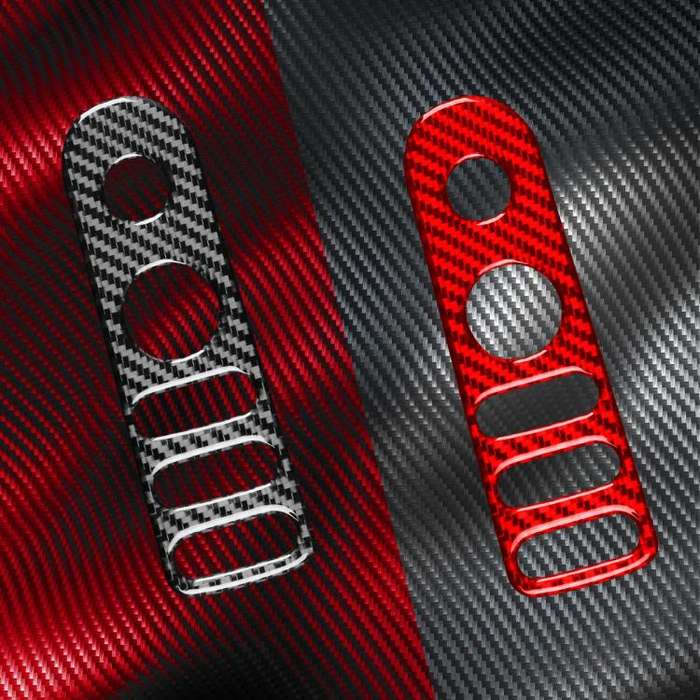 Carbon Fiber Car Rear Mirror Adjustment Switch Frame Decorative Sticker for SEAT Leon 2005-2012, ...