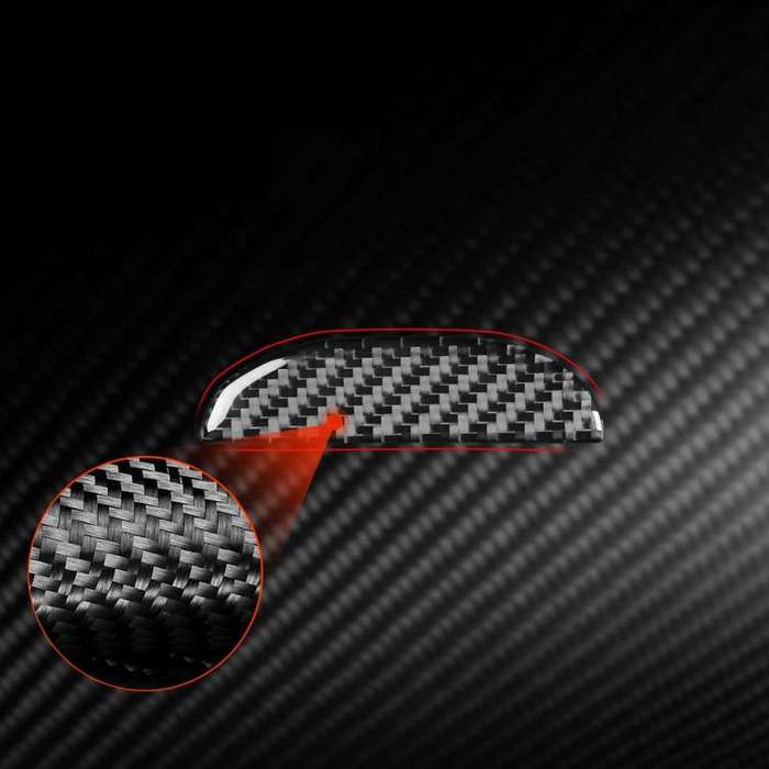 Carbon Fiber Car Passenger Seat Storage Box Handle Decorative Sticker for SEAT Leon 2005-2012, Le...