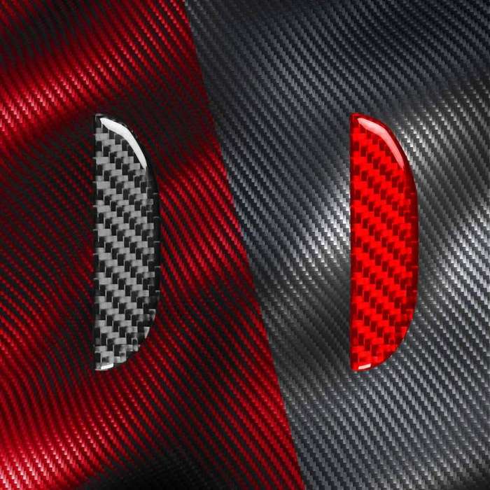 Carbon Fiber Car Passenger Seat Storage Box Handle Decorative Sticker for SEAT Leon 2005-2012, Le...