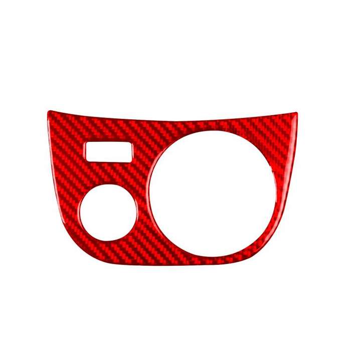 Carbon Fiber Car Water Cup Panel Decorative Sticker for SEAT Leon 2005-2012, Left Driver(Red)