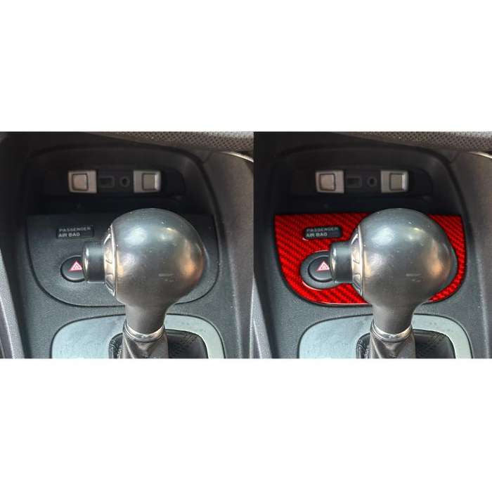 Carbon Fiber Car Water Cup Panel Decorative Sticker for SEAT Leon 2005-2012, Left Driver(Red)