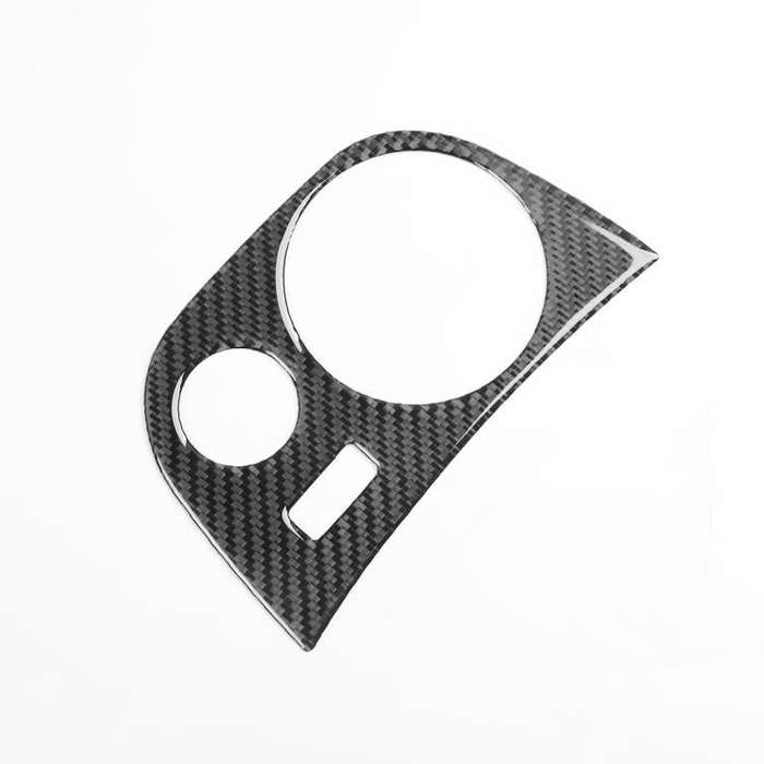 Carbon Fiber Car Water Cup Panel Decorative Sticker for SEAT Leon 2005-2012, Right Driver(Black)