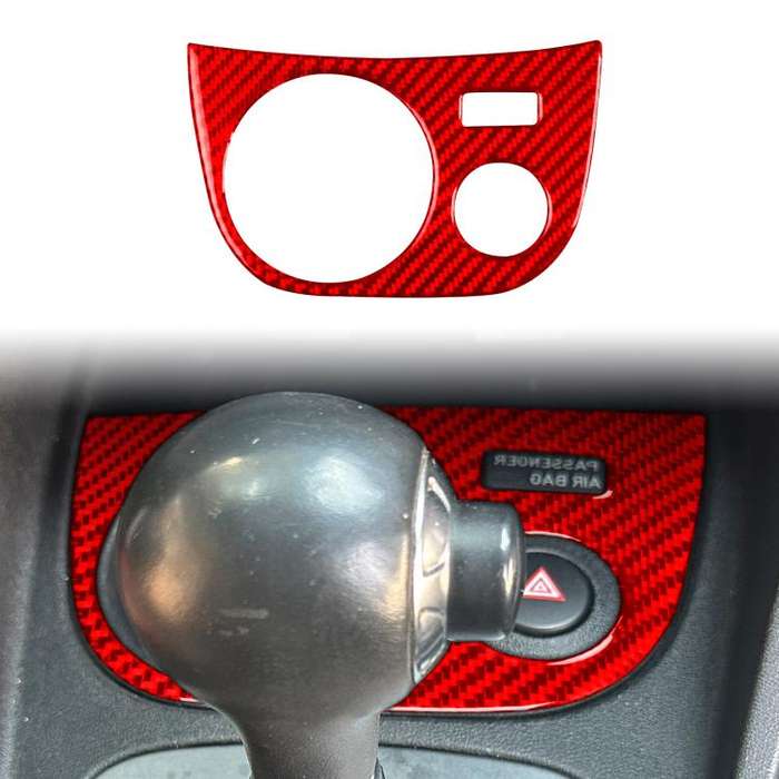 Carbon Fiber Car Water Cup Panel Decorative Sticker for SEAT Leon 2005-2012, Right Driver(Red)