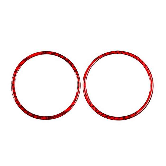 2pcs/Set Carbon Fiber Car AC Two Sides Air Outlet Decorative Sticker for SEAT Leon 2005-2012, Lef...