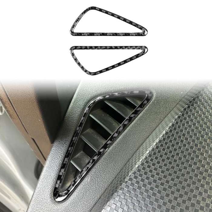 2pcs/Set Carbon Fiber Car Instrument Panel Air Outlet Decorative Sticker for SEAT Leon 2005-2012,...