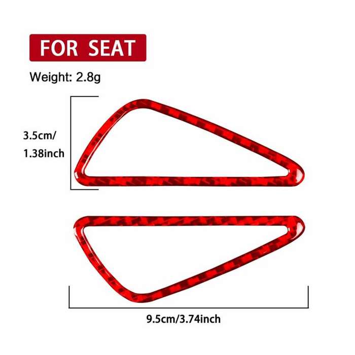 2pcs/Set Carbon Fiber Car Instrument Panel Air Outlet Decorative Sticker for SEAT Leon 2005-2012,...