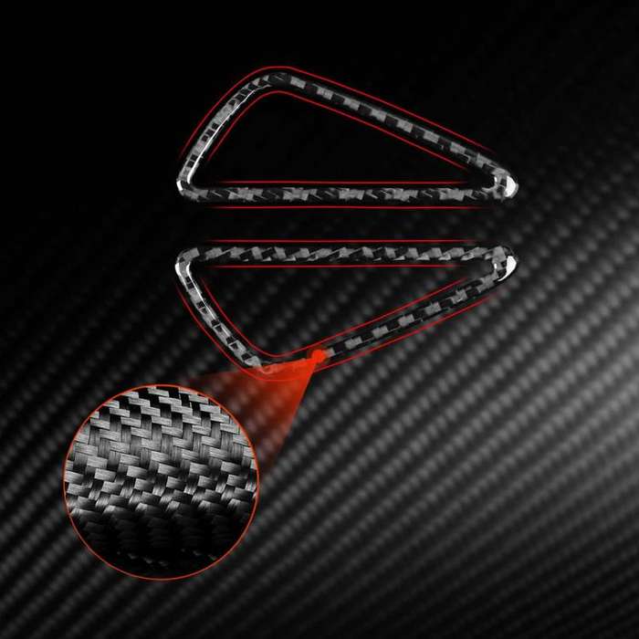 2pcs/Set Carbon Fiber Car Instrument Panel Air Outlet Decorative Sticker for SEAT Leon 2005-2012,...