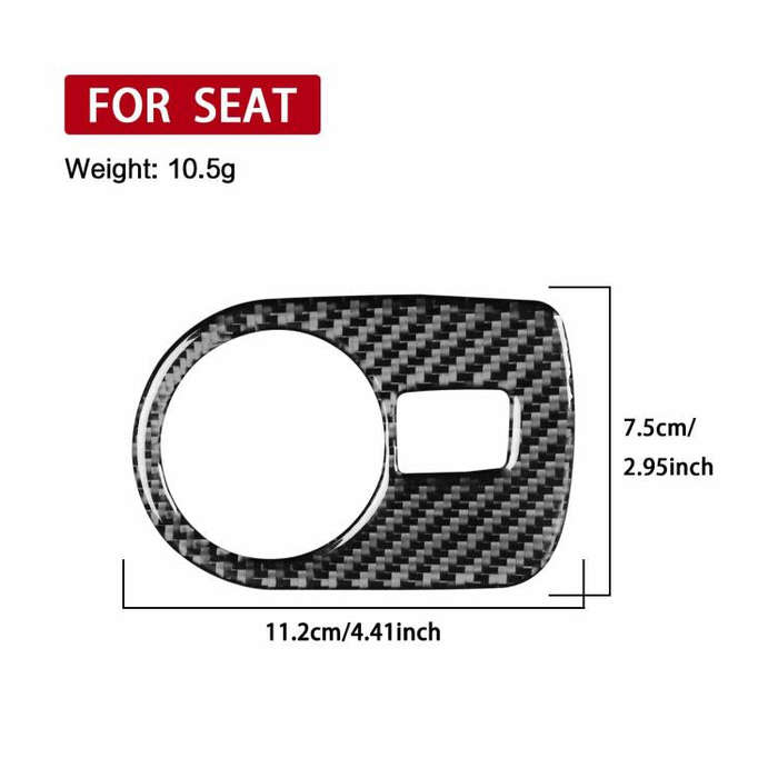 Carbon Fiber Car Headlight Switch Panel Decorative Sticker for SEAT Leon 2005-2012, Left Driver(B...