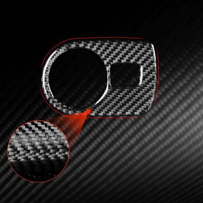 Carbon Fiber Car Headlight Switch Panel Decorative Sticker for SEAT Leon 2005-2012, Left Driver(B...