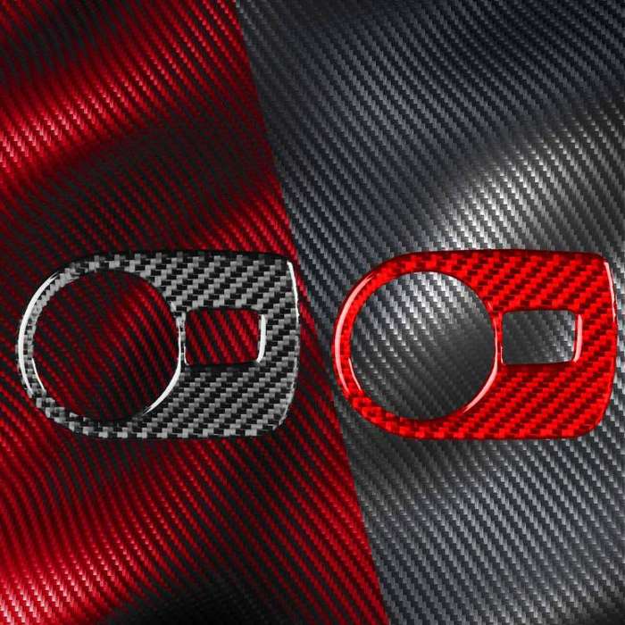 Carbon Fiber Car Headlight Switch Panel Decorative Sticker for SEAT Leon 2005-2012, Left Driver(B...