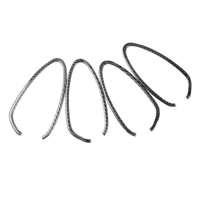 4pcs/Set Carbon Fiber Car Inner Door Handle Panel Decorative Sticker for SEAT Leon 2005-2012, Lef...