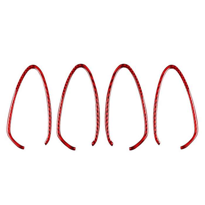 4pcs/Set Carbon Fiber Car Inner Door Handle Panel Decorative Sticker for SEAT Leon 2005-2012, Lef...