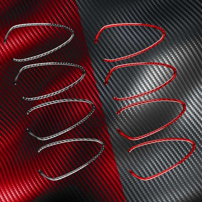 4pcs/Set Carbon Fiber Car Inner Door Handle Panel Decorative Sticker for SEAT Leon 2005-2012, Lef...