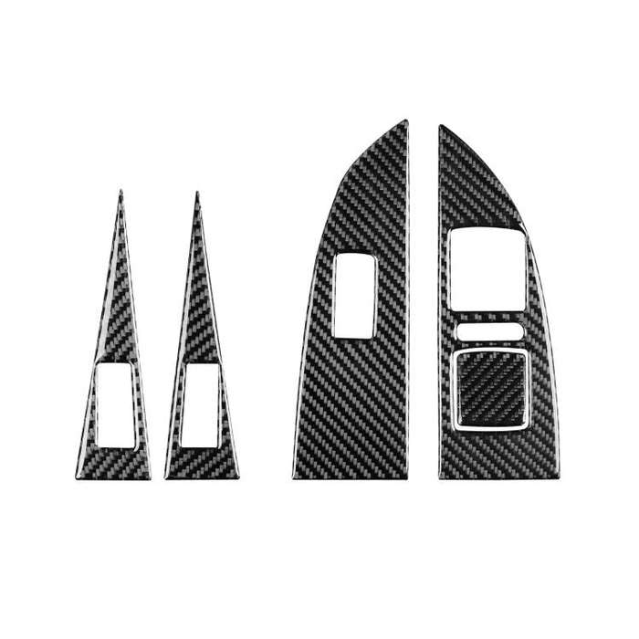 5pcs/Set Carbon Fiber Car Lifting Panel Decorative Sticker for SEAT Leon 2005-2012, Right Driver(...