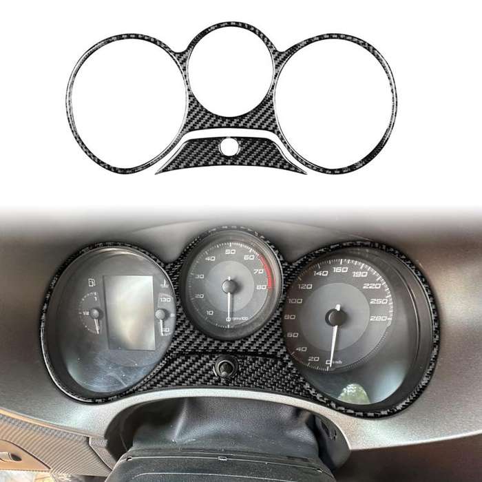 2pcs/Set Carbon Fiber Car Speedometer Surrounded Panel Decorative Sticker for SEAT Leon 2005-2012...