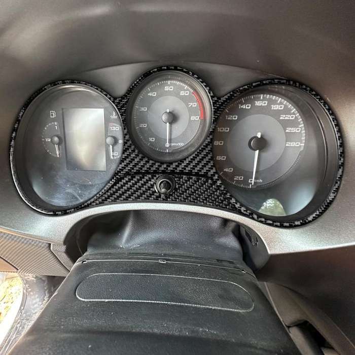 2pcs/Set Carbon Fiber Car Speedometer Surrounded Panel Decorative Sticker for SEAT Leon 2005-2012...