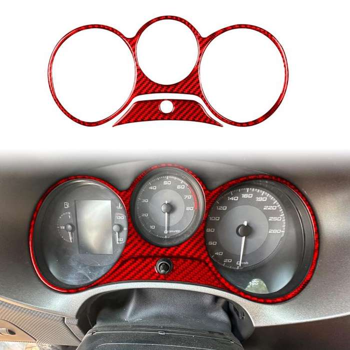 2pcs/Set Carbon Fiber Car Speedometer Surrounded Panel Decorative Sticker for SEAT Leon 2005-2012...