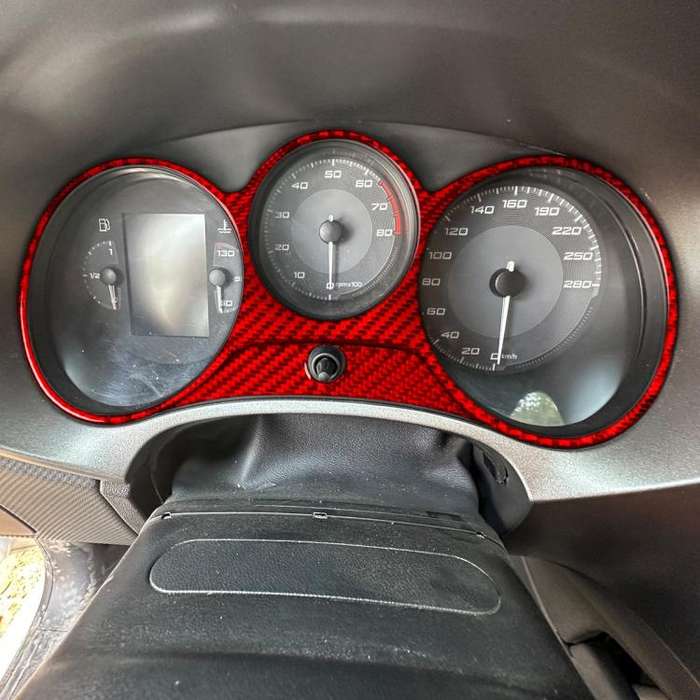 2pcs/Set Carbon Fiber Car Speedometer Surrounded Panel Decorative Sticker for SEAT Leon 2005-2012...