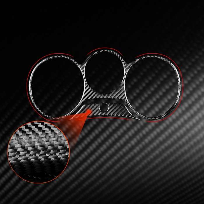 2pcs/Set Carbon Fiber Car Speedometer Surrounded Panel Decorative Sticker for SEAT Leon 2005-2012...