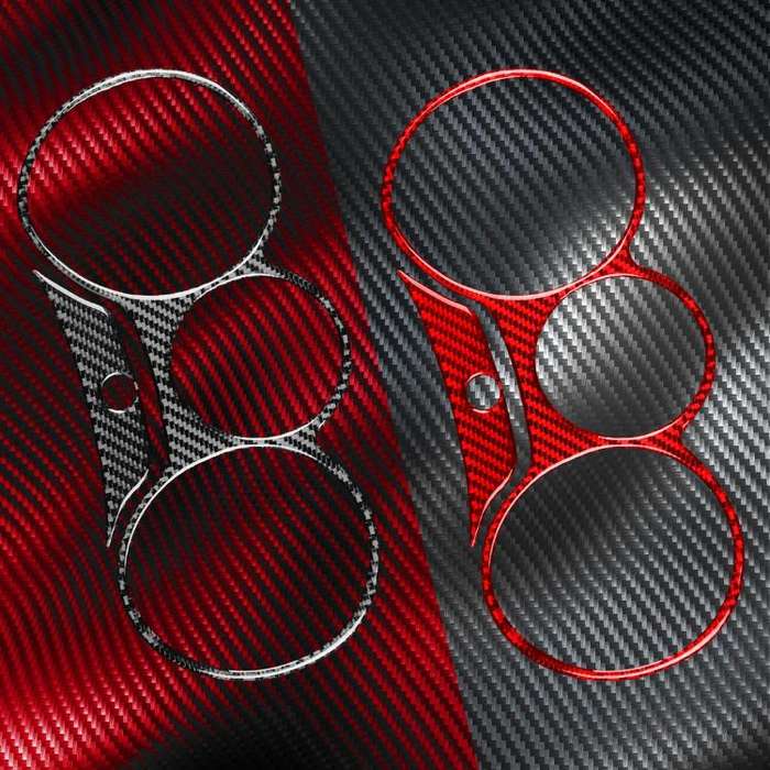 2pcs/Set Carbon Fiber Car Speedometer Surrounded Panel Decorative Sticker for SEAT Leon 2005-2012...
