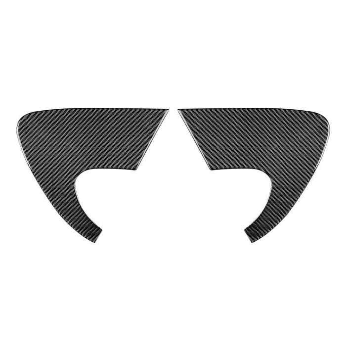 2pcs/Set Carbon Fiber Car Rear Triangle Window Decorative Sticker for SEAT Leon 2005-2012, Left a...