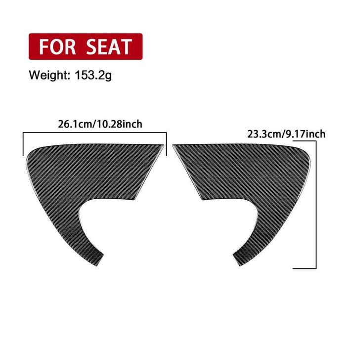 2pcs/Set Carbon Fiber Car Rear Triangle Window Decorative Sticker for SEAT Leon 2005-2012, Left a...