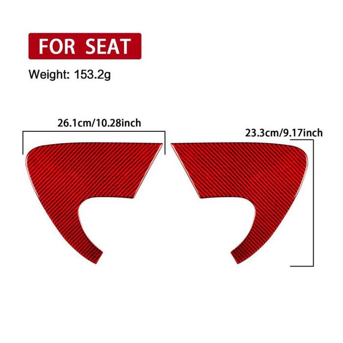 2pcs/Set Carbon Fiber Car Rear Triangle Window Decorative Sticker for SEAT Leon 2005-2012, Left a...