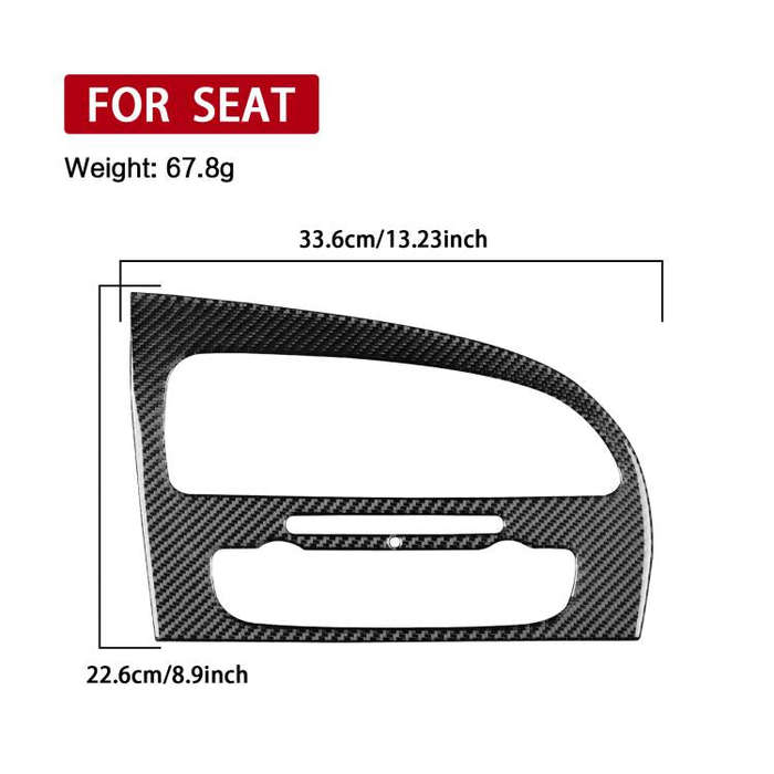Carbon Fiber Car Center Console Air Conditioner Panel Decorative Sticker for SEAT Leon 2005-2012,...