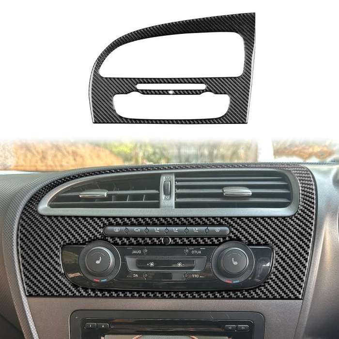 Carbon Fiber Car Center Console Air Conditioner Panel Decorative Sticker for SEAT Leon 2005-2012,...