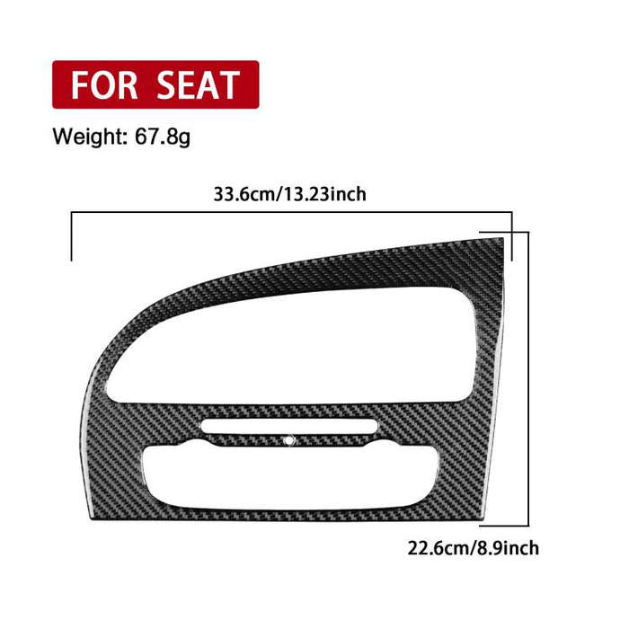 Carbon Fiber Car Center Console Air Conditioner Panel Decorative Sticker for SEAT Leon 2005-2012,...