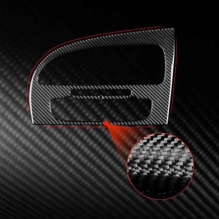 Carbon Fiber Car Center Console Air Conditioner Panel Decorative Sticker for SEAT Leon 2005-2012,...