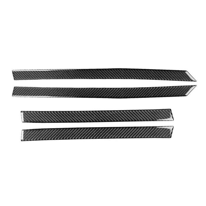 4pcs/Set Carbon Fiber Car Door Panel Decorative Sticker for SEAT Leon 2005-2012, Left and Right D...