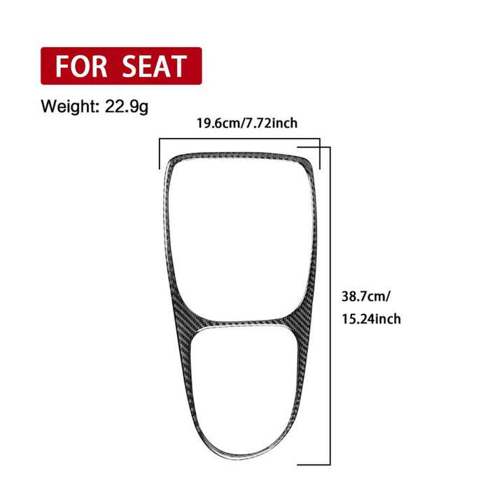 Carbon Fiber Car Gear Shift Frame Decorative Sticker for SEAT Leon 2005-2012, Left and Right Driv...