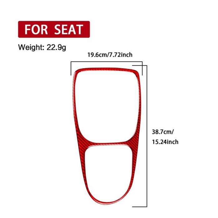 Carbon Fiber Car Gear Shift Frame Decorative Sticker for SEAT Leon 2005-2012, Left and Right Driv...