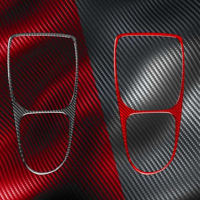 Carbon Fiber Car Gear Shift Frame Decorative Sticker for SEAT Leon 2005-2012, Left and Right Driv...