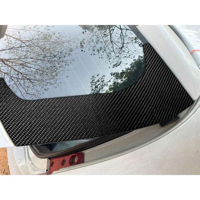 2pcs/Set Carbon Fiber Car Rear Windshield Decorative Sticker for SEAT Leon 2005-2012, Carbon Shee...