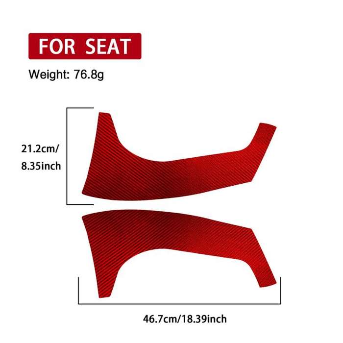 2pcs/Set Carbon Fiber Car Rear Windshield Decorative Sticker for SEAT Leon 2005-2012, Carbon Shee...