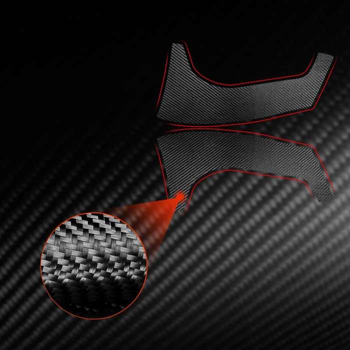 2pcs/Set Carbon Fiber Car Rear Windshield Decorative Sticker for SEAT Leon 2005-2012, Carbon Shee...