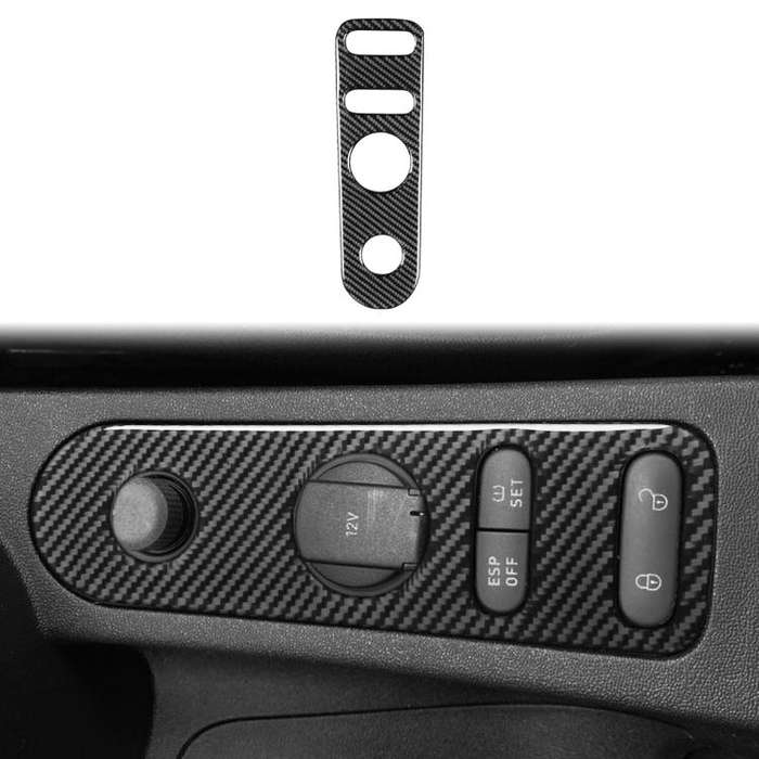 Carbon Fiber Car Rear Mirror Adjustment Panel B Decorative Sticker for SEAT Leon 2005-2012, Left ...