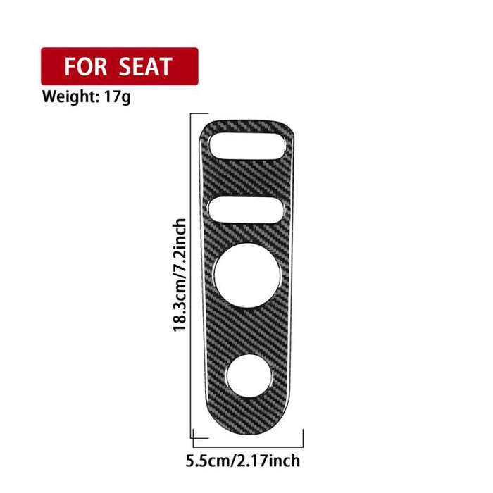 Carbon Fiber Car Rear Mirror Adjustment Panel B Decorative Sticker for SEAT Leon 2005-2012, Left ...