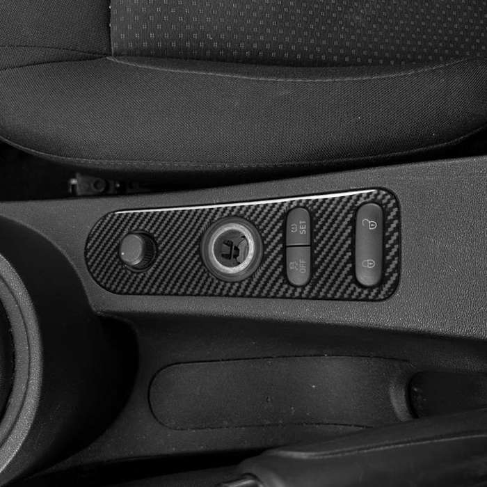 Carbon Fiber Car Rear Mirror Adjustment Panel B Decorative Sticker for SEAT Leon 2005-2012, Left ...