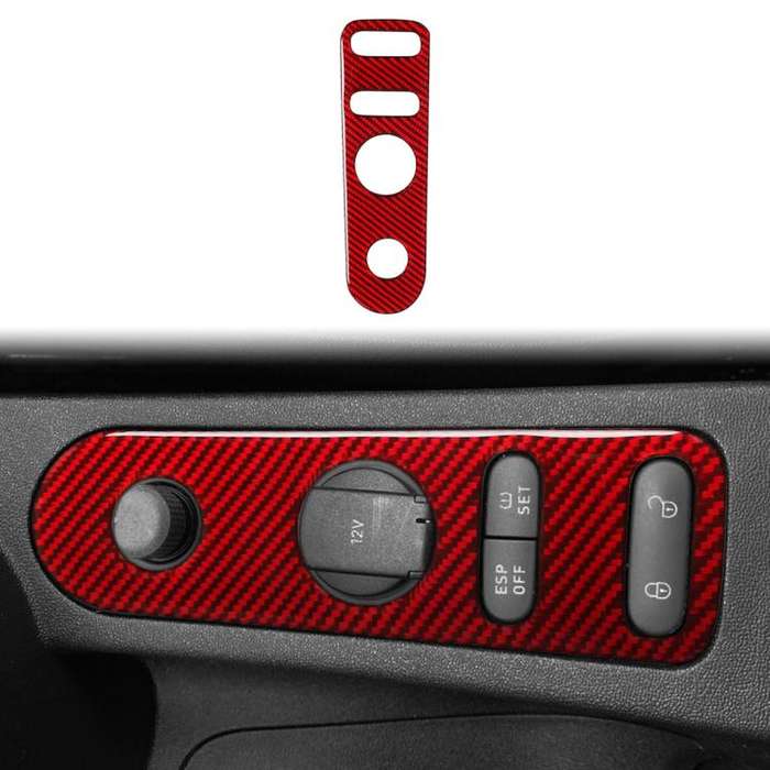 Carbon Fiber Car Rear Mirror Adjustment Panel B Decorative Sticker for SEAT Leon 2005-2012, Left ...