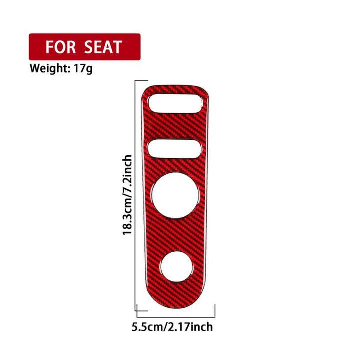 Carbon Fiber Car Rear Mirror Adjustment Panel B Decorative Sticker for SEAT Leon 2005-2012, Left ...