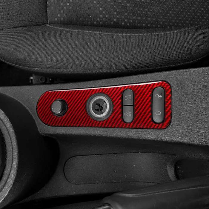 Carbon Fiber Car Rear Mirror Adjustment Panel B Decorative Sticker for SEAT Leon 2005-2012, Left ...