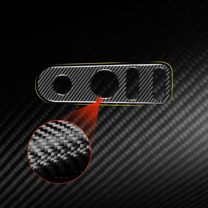 Carbon Fiber Car Rear Mirror Adjustment Panel B Decorative Sticker for SEAT Leon 2005-2012, Left ...